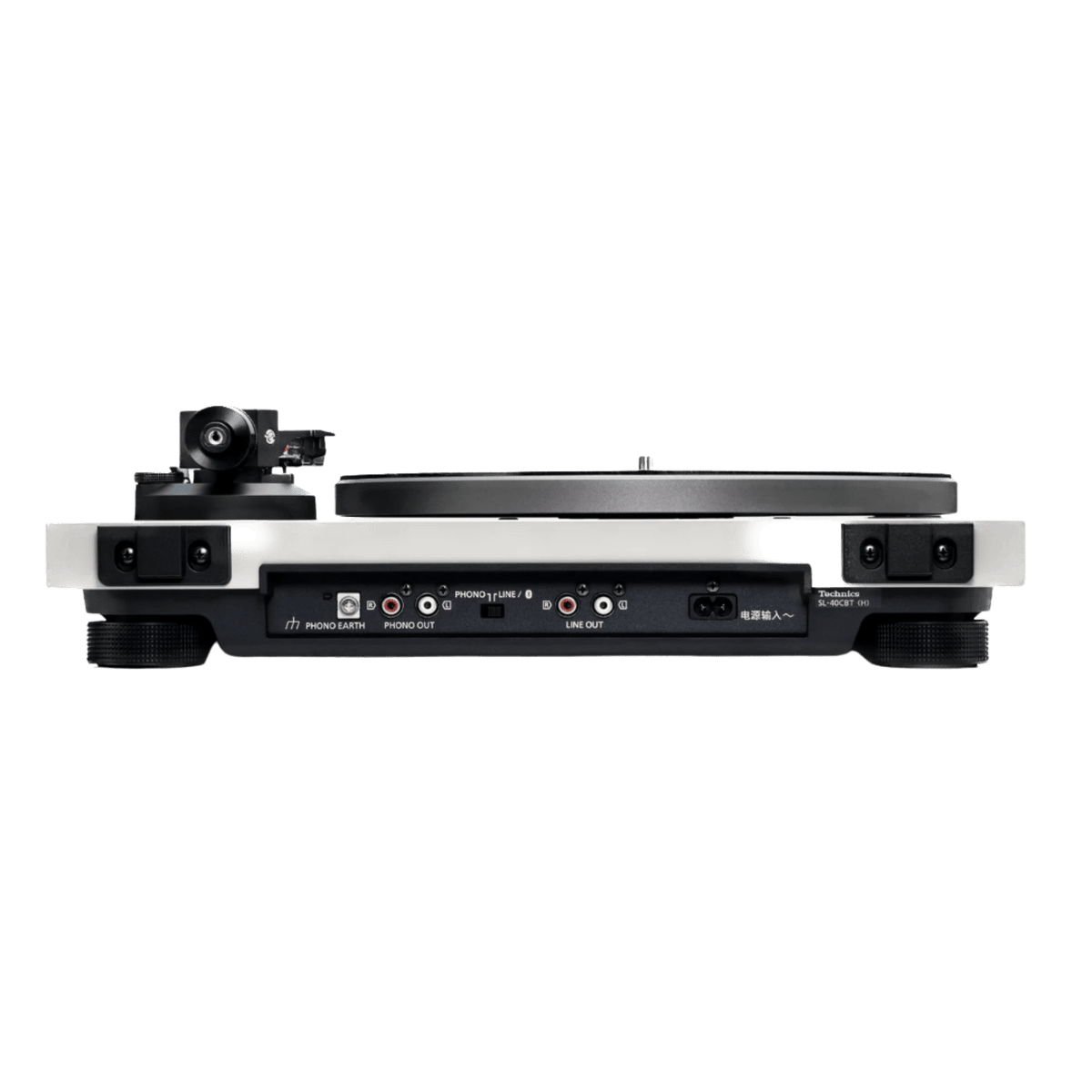 Technics SL-40CBT Direct Drive Bluetooth Turntable in Grey, back profile