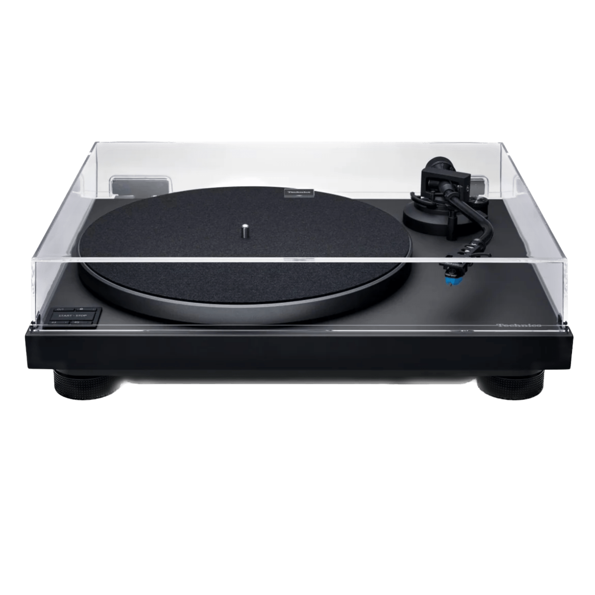 Technics SL-40CBT Direct Drive Bluetooth Turntable in Black, front with dustcover