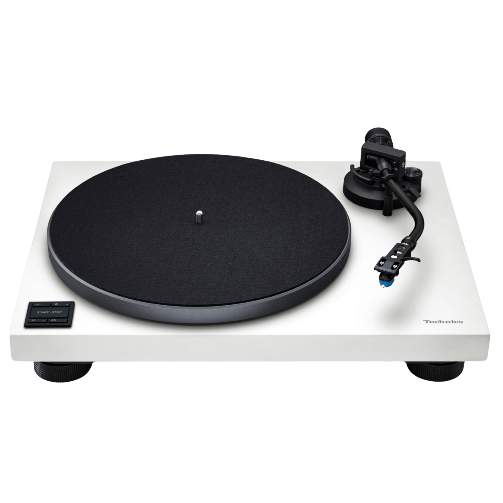 Technics SL-40CBT Direct Drive Bluetooth Turntable in White, front profile