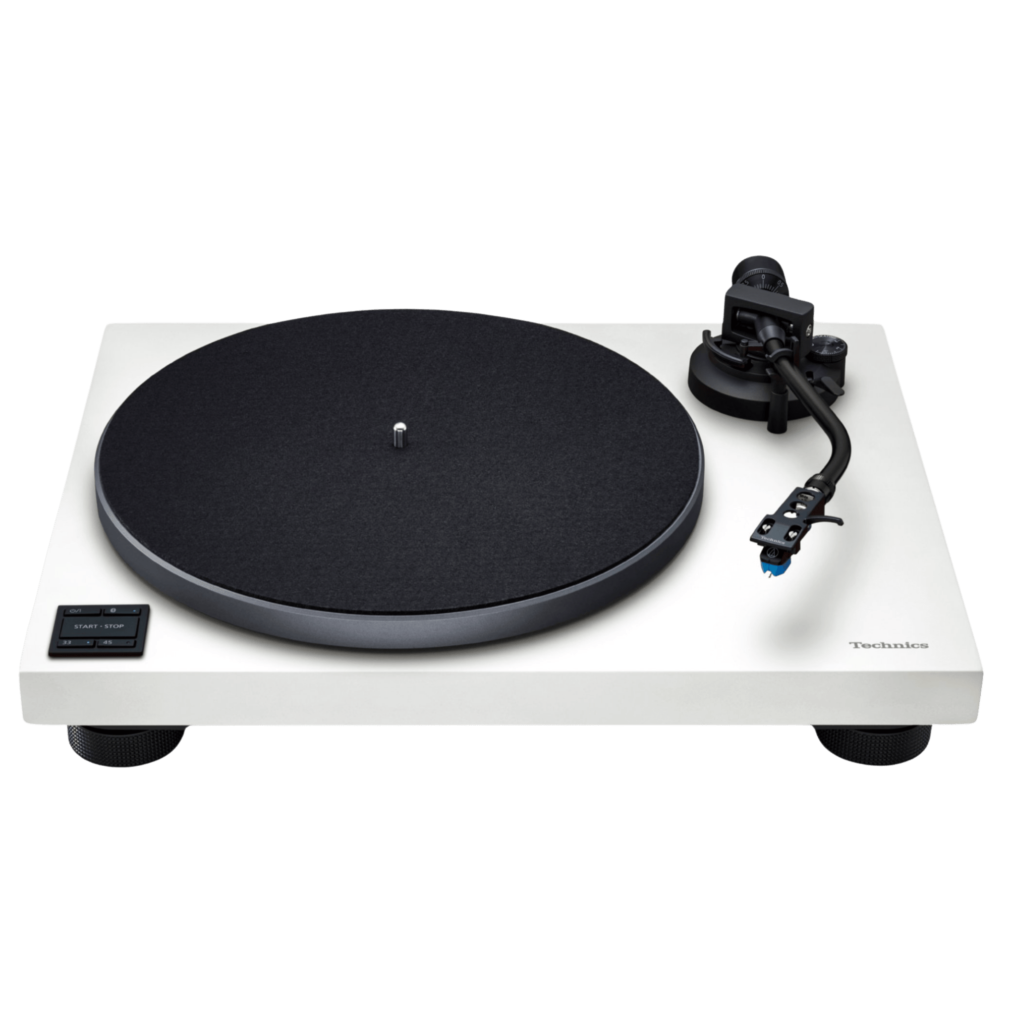 Technics SL-40CBT Direct Drive Bluetooth Turntable in White, front profile