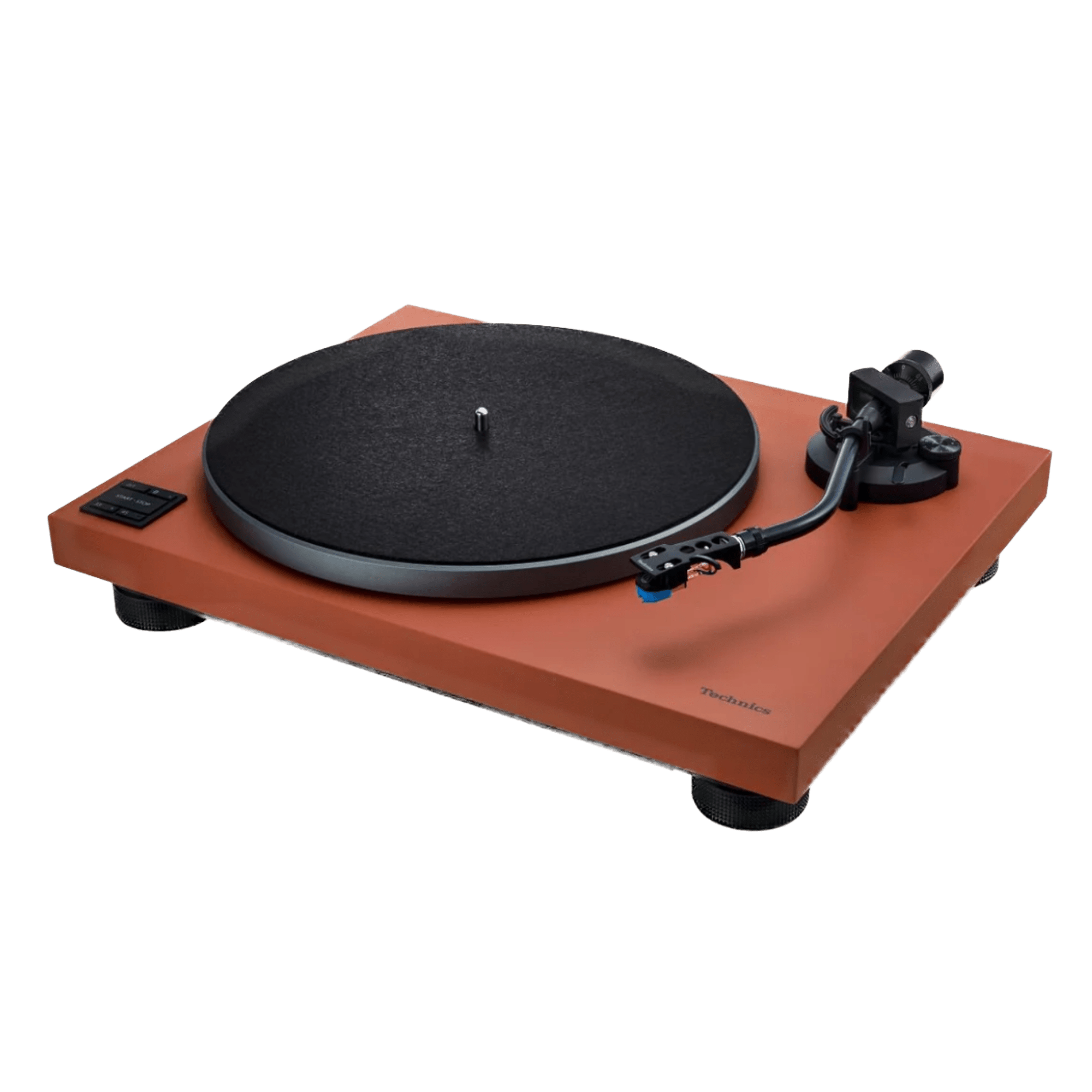 Technics SL-40CBT Direct Drive Bluetooth Turntable in Terracotta, angled