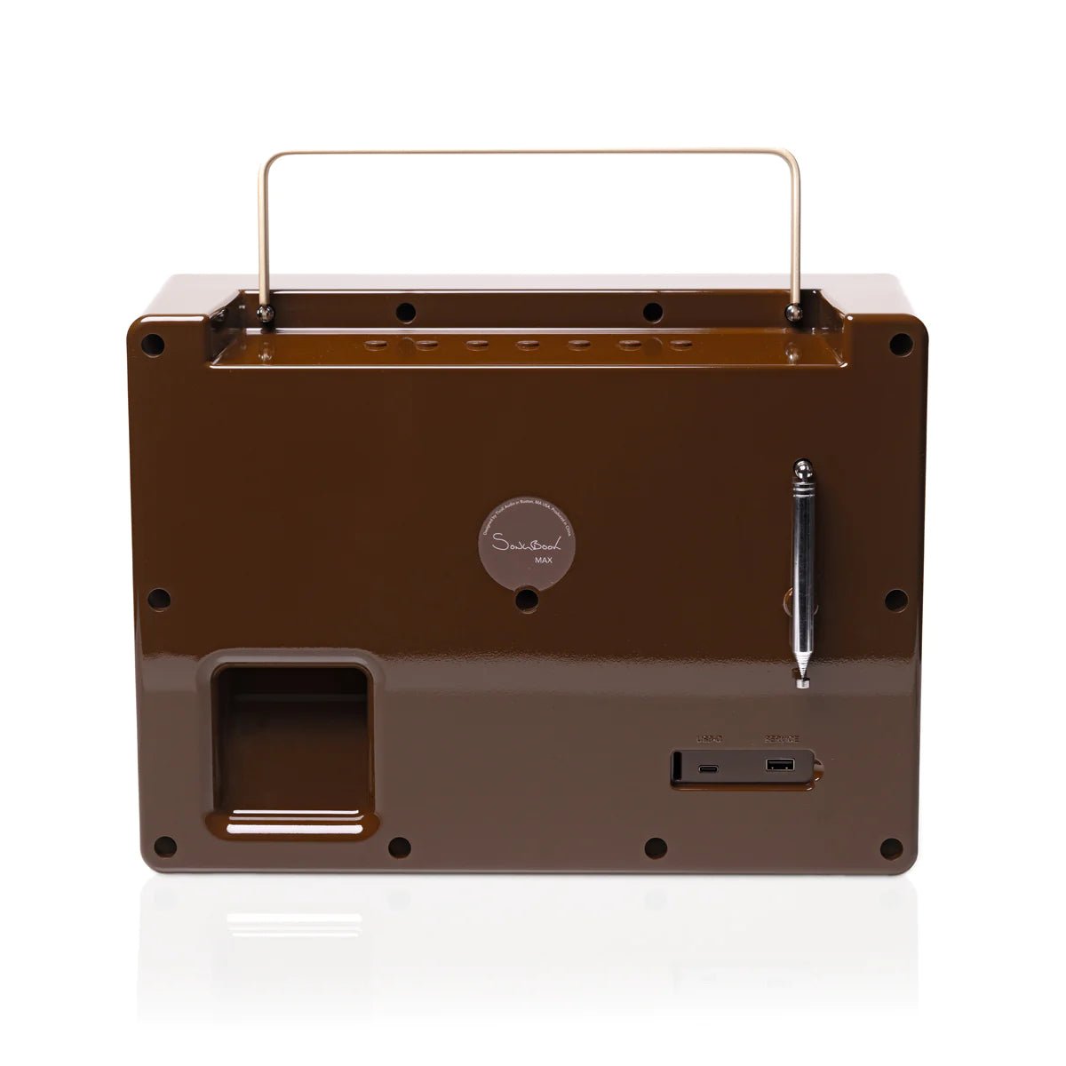 Tivoli Audio Music Songbook MAX in cream and brown, rear of unit