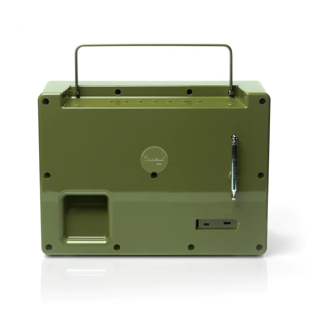 Tivoli Audio Music Songbook MAX in green, rear of unit