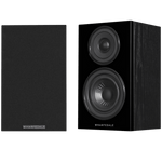 Wharfedale Diamond 12.0 Bookshelf Speakers in Black with and without Grille