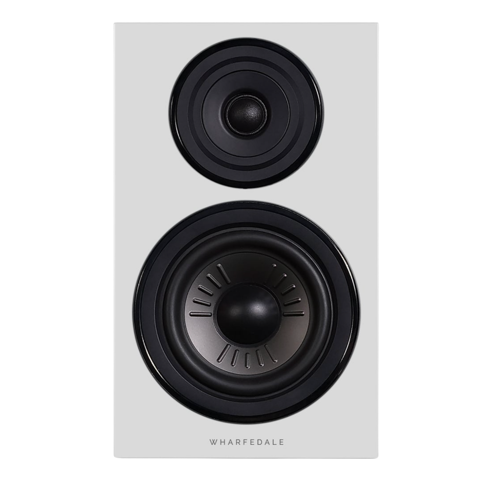  Wharfedale Diamond 12.2 Bookshelf Speakers in Light Oak, front of individual speaker