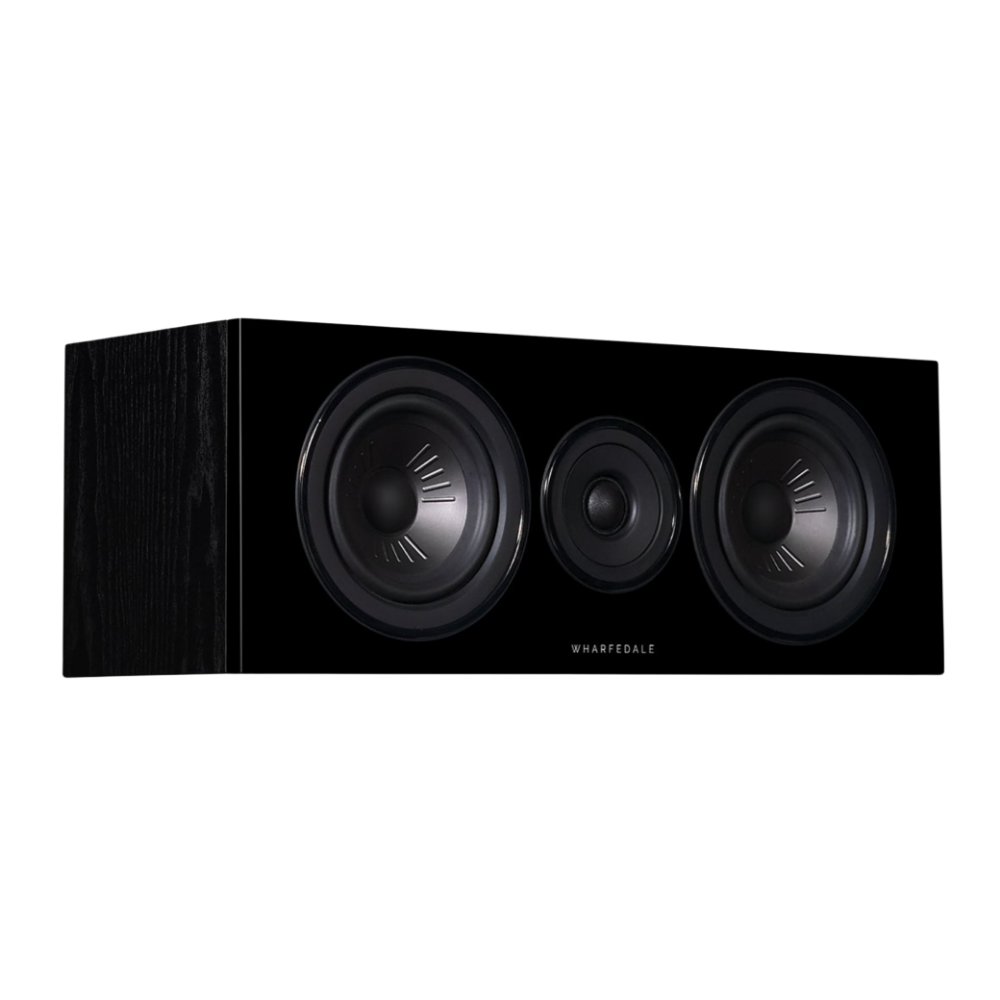 Wharfedale Diamond 12.C Centre Speaker in Black, angled view