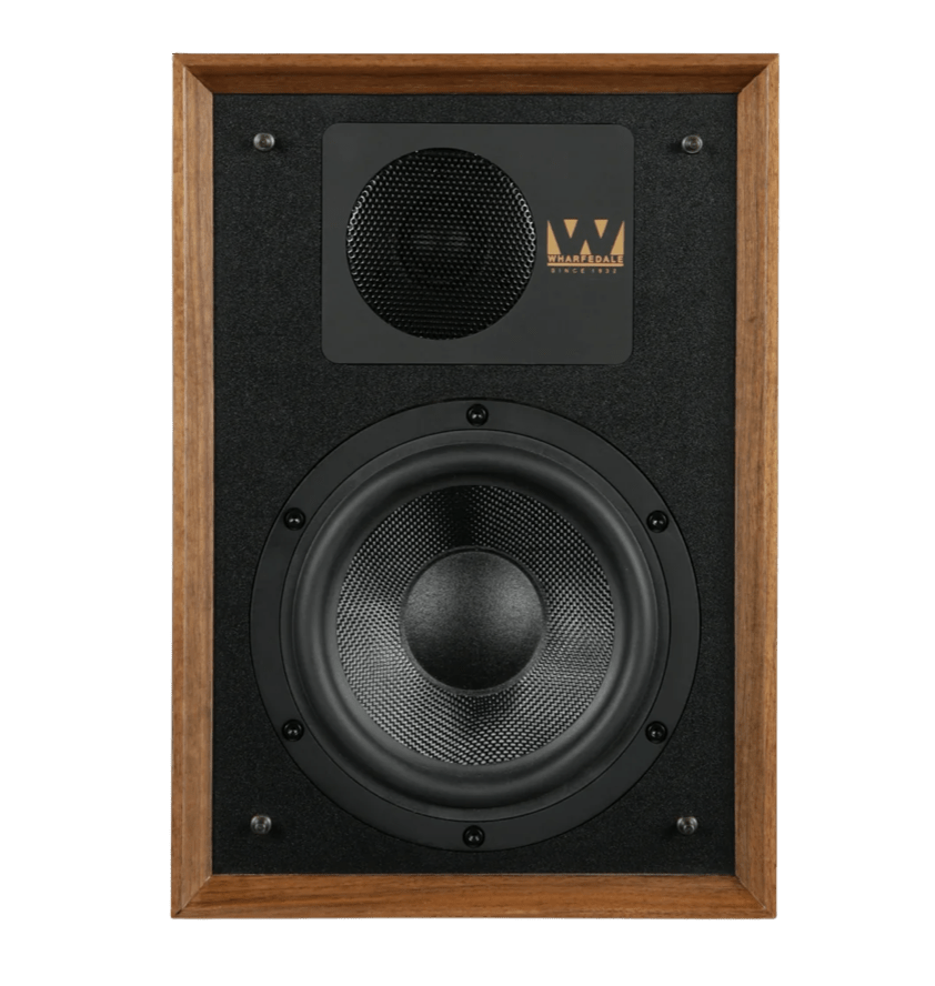 Wharfedale Denton 85th Anniversary Speakers, individual speaker in Walnut, front without grille