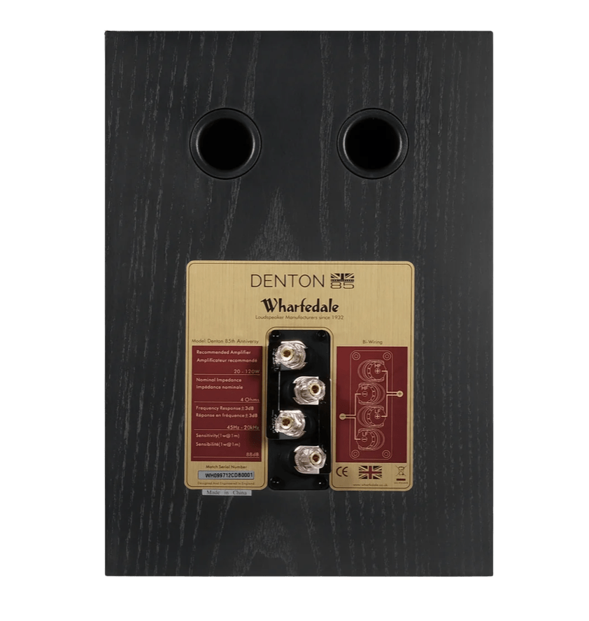 Wharfedale Denton 85th Anniversary Speakers, individual speaker in Black, rear