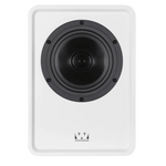Wharfedale Denton S1 Heritage Loudspeakers in Matte White. Individual speaker shown, without grille, front