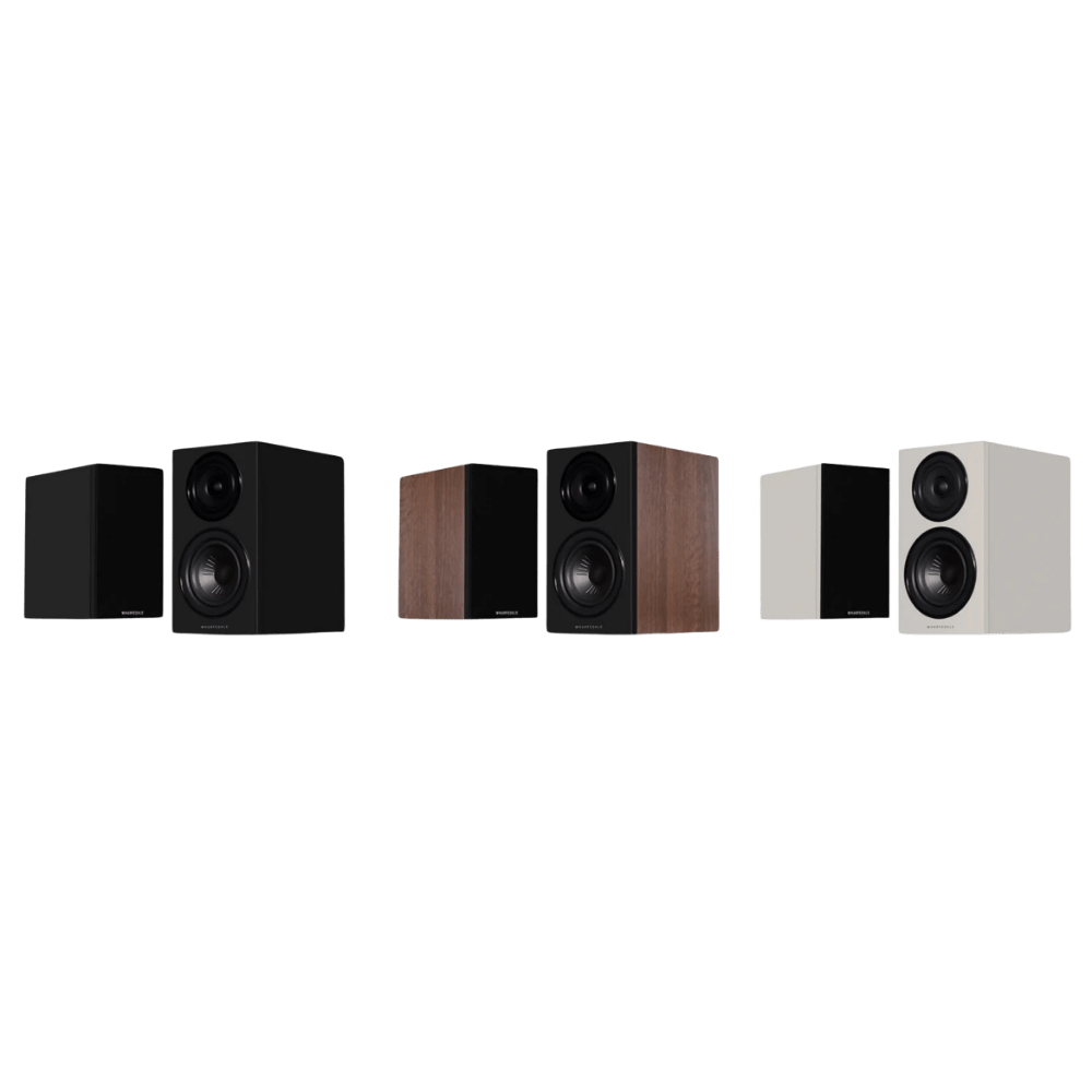 Wharfedale Diamond 12.0i Bookshelf Speakers range of finishes