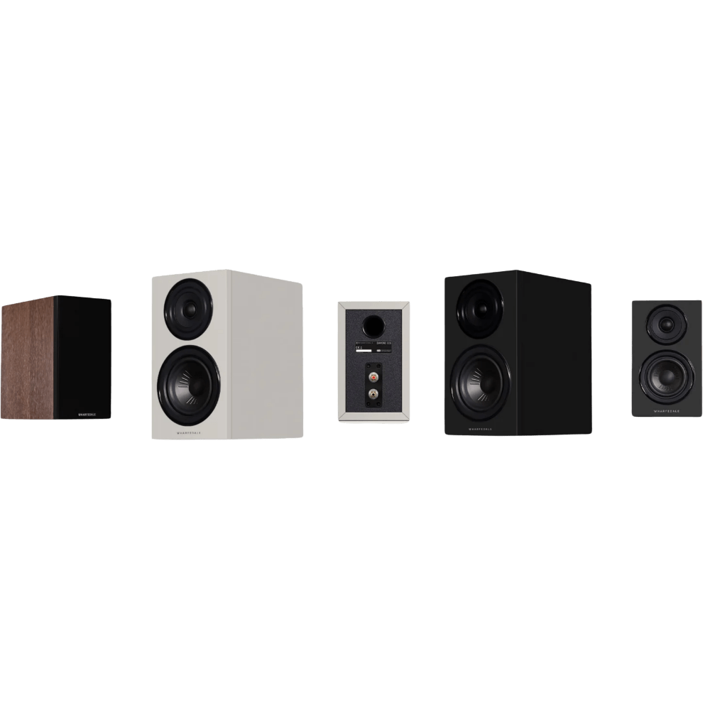 Wharfedale Diamond 12.1i Bookshelf Speakers. Range of finishes from Walnut to Grey and Black