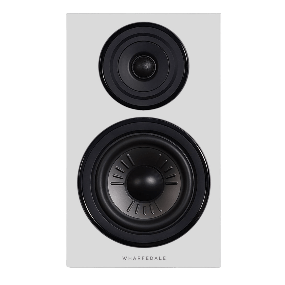  Wharfedale Diamond 12.2 Bookshelf Speakers in Light Oak, front of individual speaker