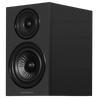 Wharfedale Diamond 12.2i Bookshelf Speakers. Angled view of individual speaker shown in Black without grille.