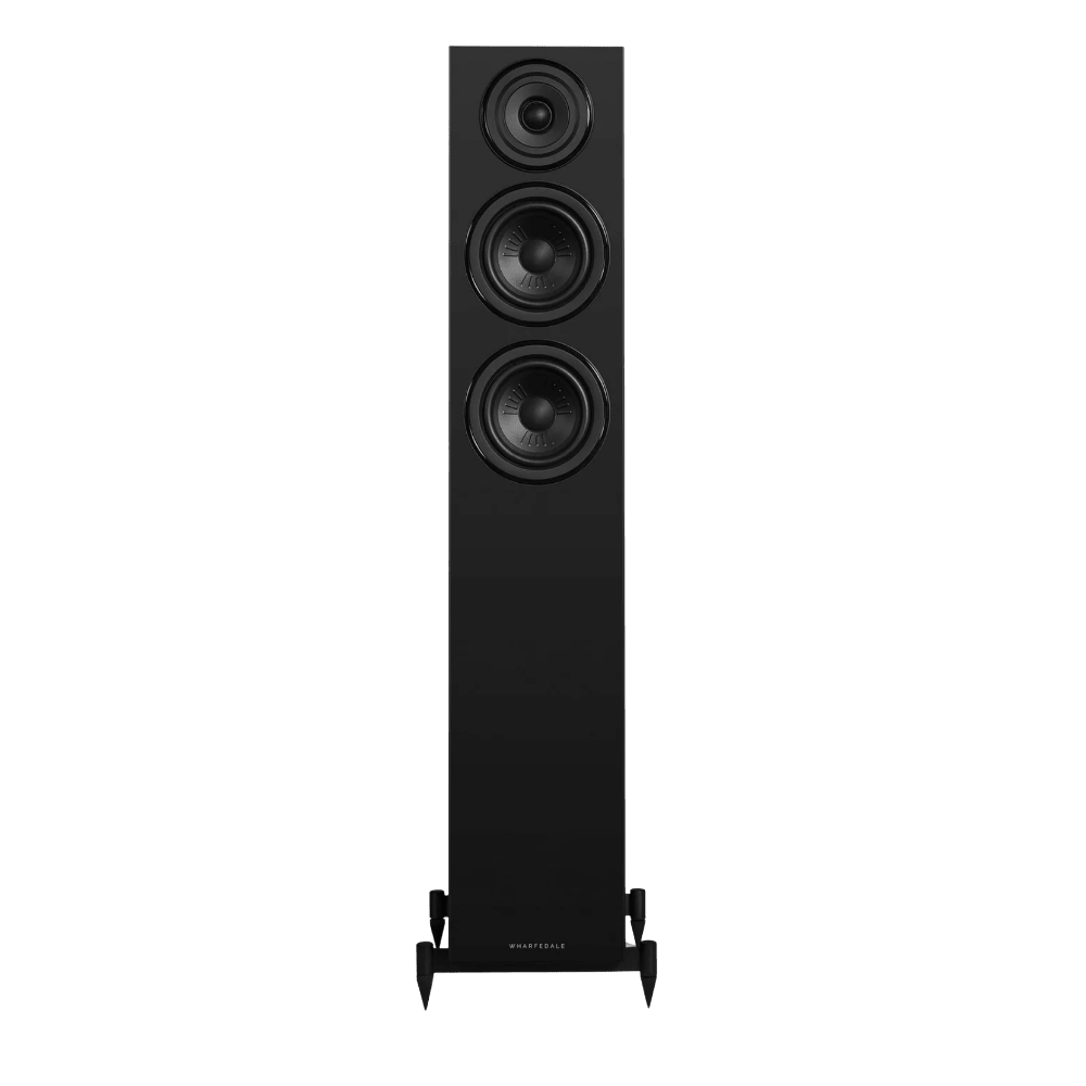 Wharfedale Diamond 12.3i Floorstanding indvidual speaker in black, front shown without Grille.