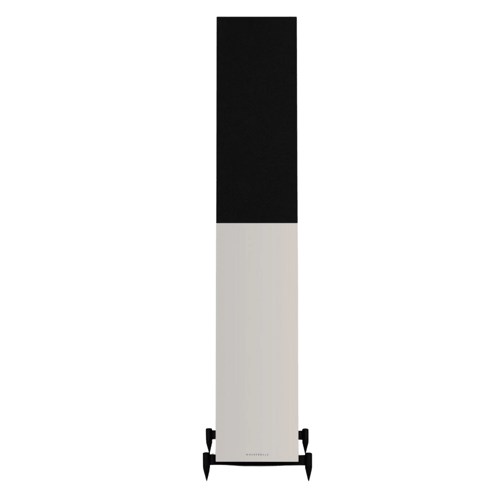 Wharfedale Diamond 12.4i Floorstanding indvidual speaker in Grey, front shown with Grille.