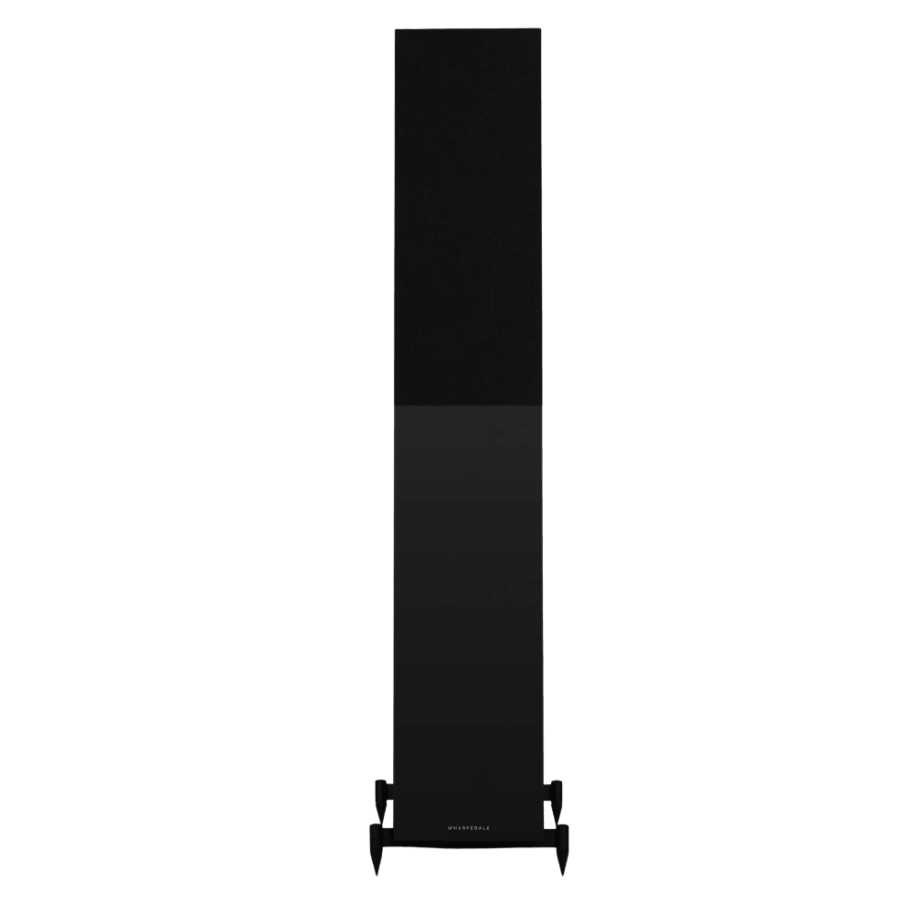 Wharfedale Diamond 12.4i Floorstanding indvidual speaker in Black, front shown with Grille.