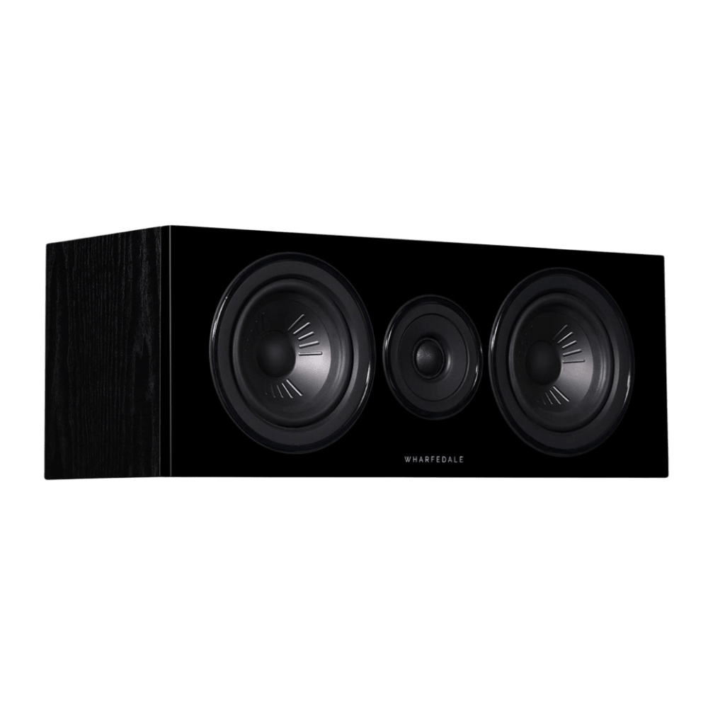 Wharfedale Diamond 12.C Centre Speaker in Black, angled view