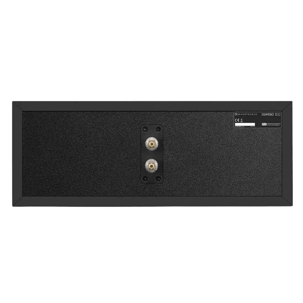 Wharfedale Diamond 12.Ci Centre Speaker in Black, rear view 