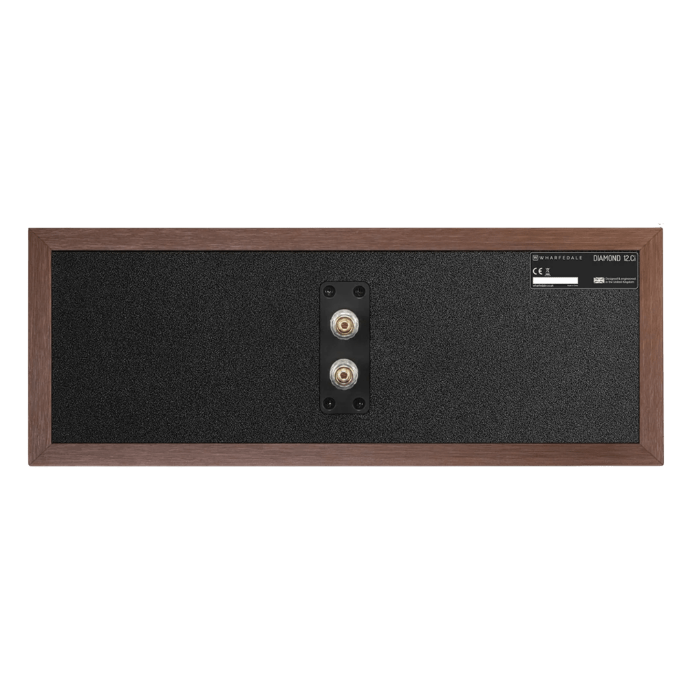 Wharfedale Diamond 12.Ci Centre Speaker in Walnt, rear view 