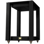 Wharfedale Linton Speaker Stands, individual stand in Black, angled view