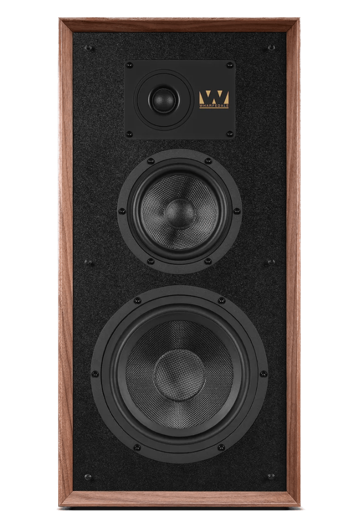 Wharfedale Super Linton Heritage Individual Speaker in Walnut, front, no grille