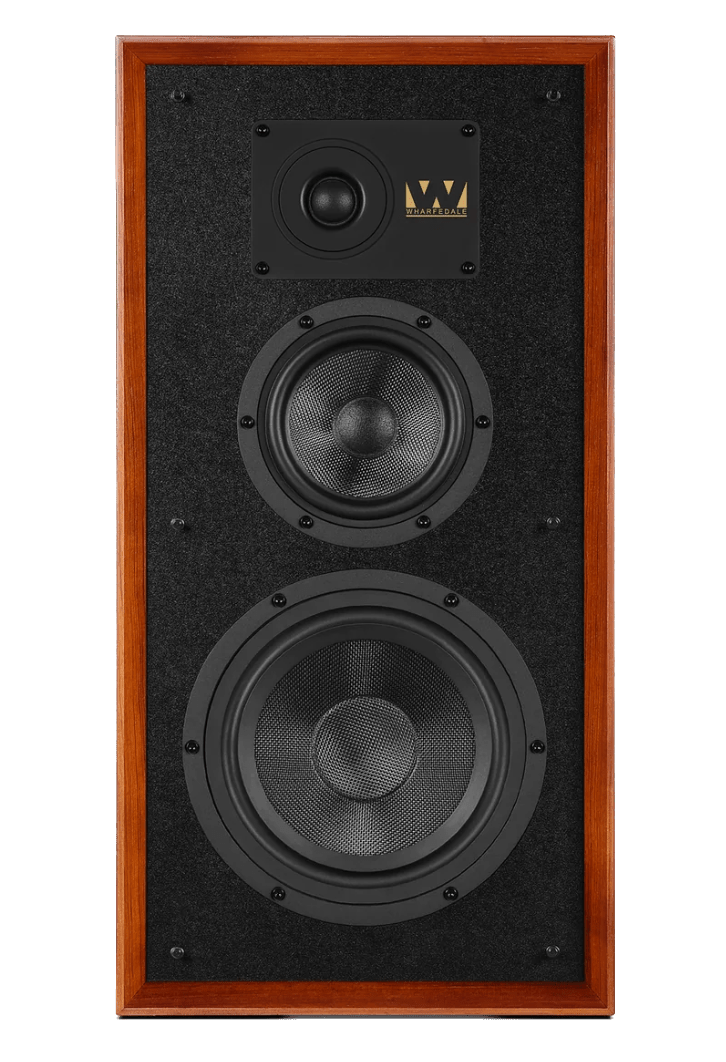 Wharfedale Super Linton Heritage Individual Speaker in Mahogany, front, no grille