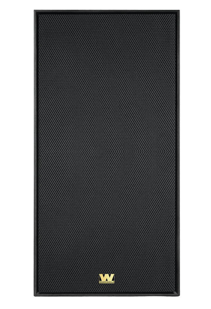 Wharfedale Super Linton Heritage Individual Speaker in Black, front, with grille