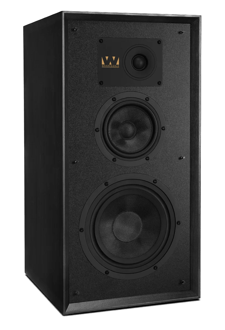 Wharfedale Super Linton Heritage Individual Speaker in Black, angled, no grille