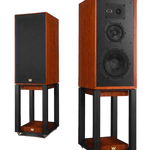 Wharfedale Super Linton Heritage Speaker pair in Mahogany with Speaker Stands (Sold Separately)