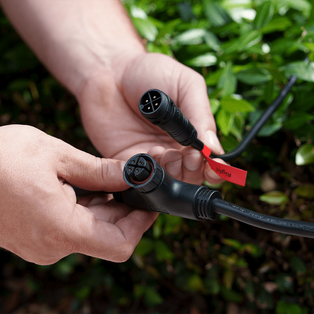 Outdoor Garden 4.1 Volt Ohm Speaker System Powered by the WiiM Amplifier, connections