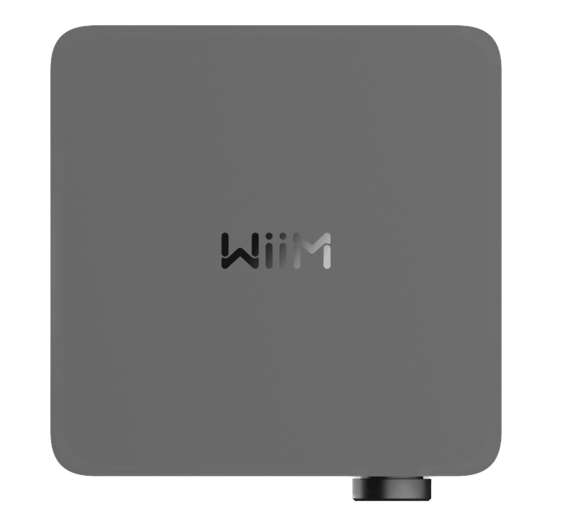 WiiM Amp Ultra Wireless Audio Streaming Amplifier in Space Grey, top