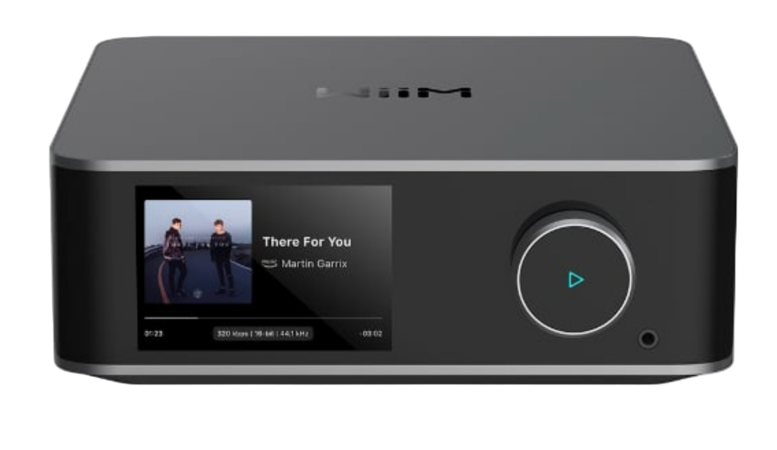 WiiM Ultra Wireless Audio Streamer in space grey, front