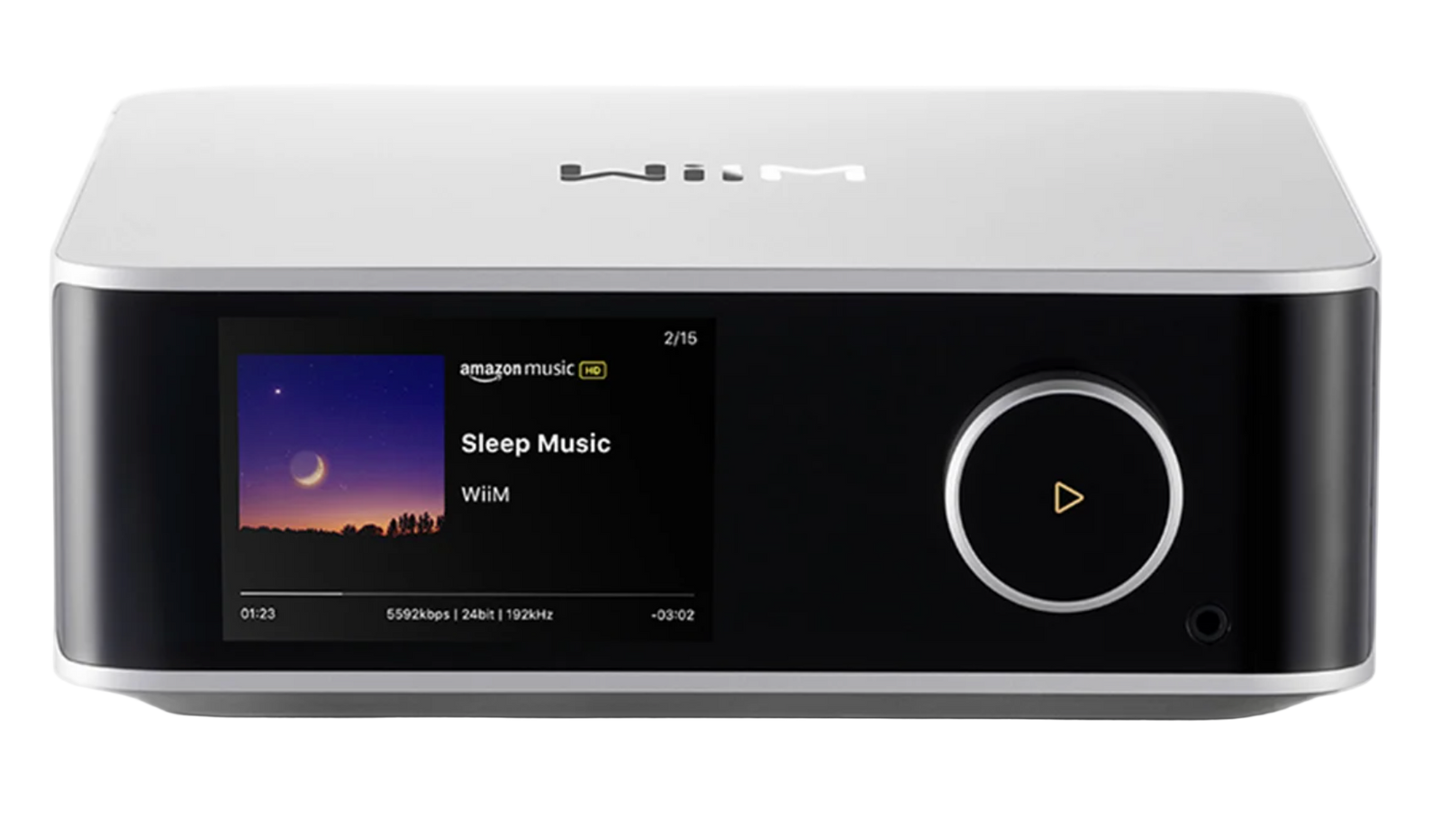 WiiM Ultra Wireless Audio Streamer in silver, front