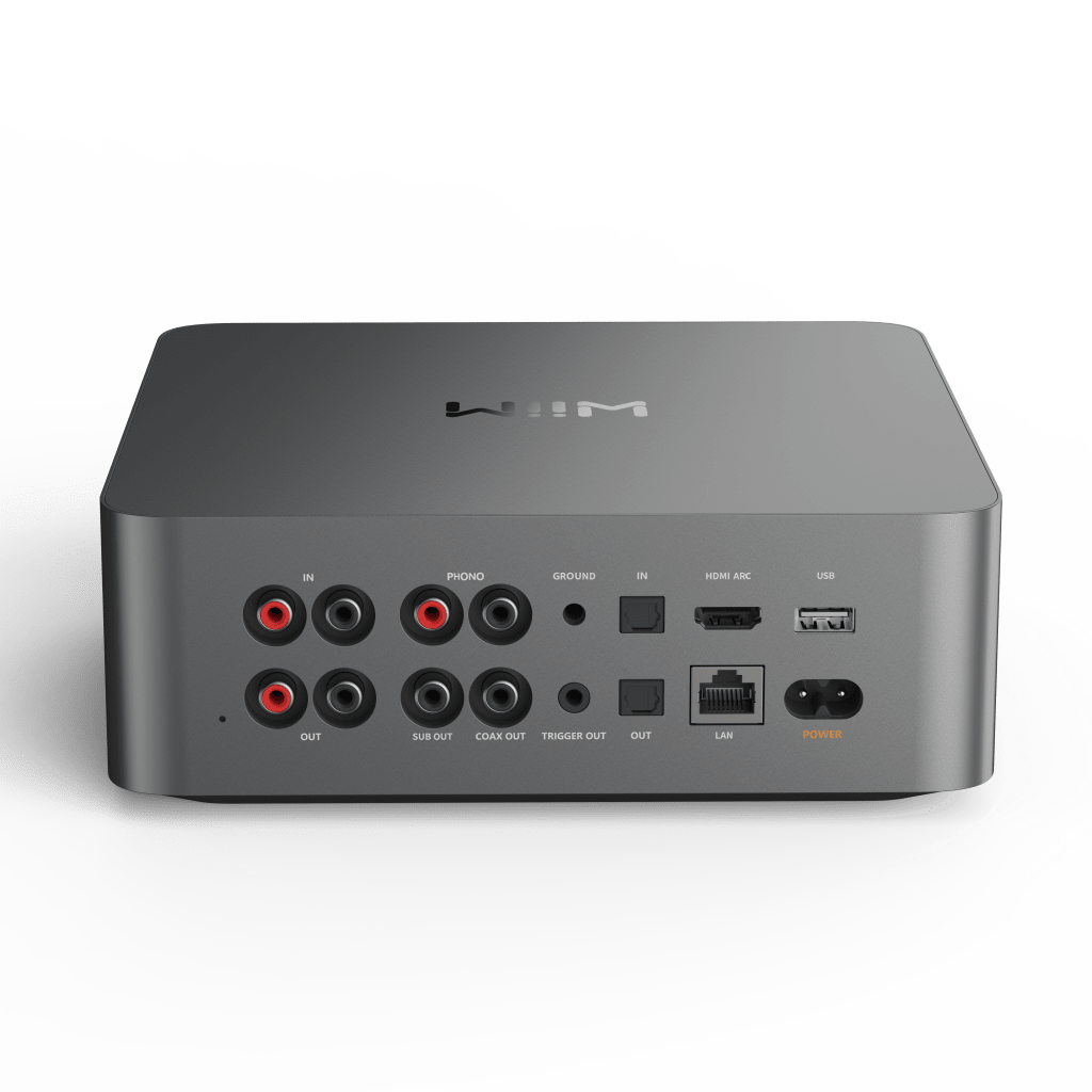 WiiM Ultra Wireless Audio Streamer in space grey, back