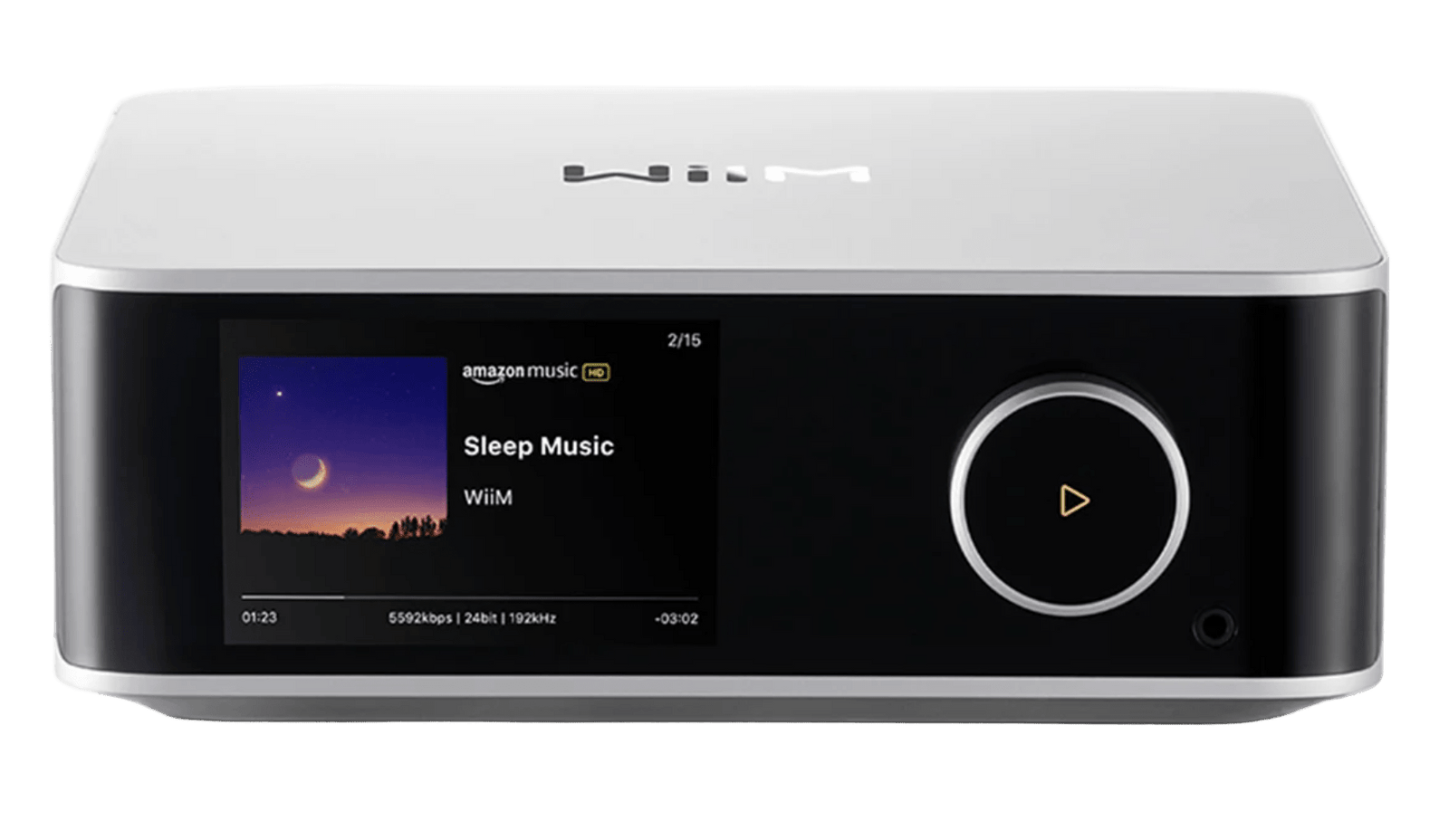 WiiM Ultra Wireless Audio Streamer in silver, front