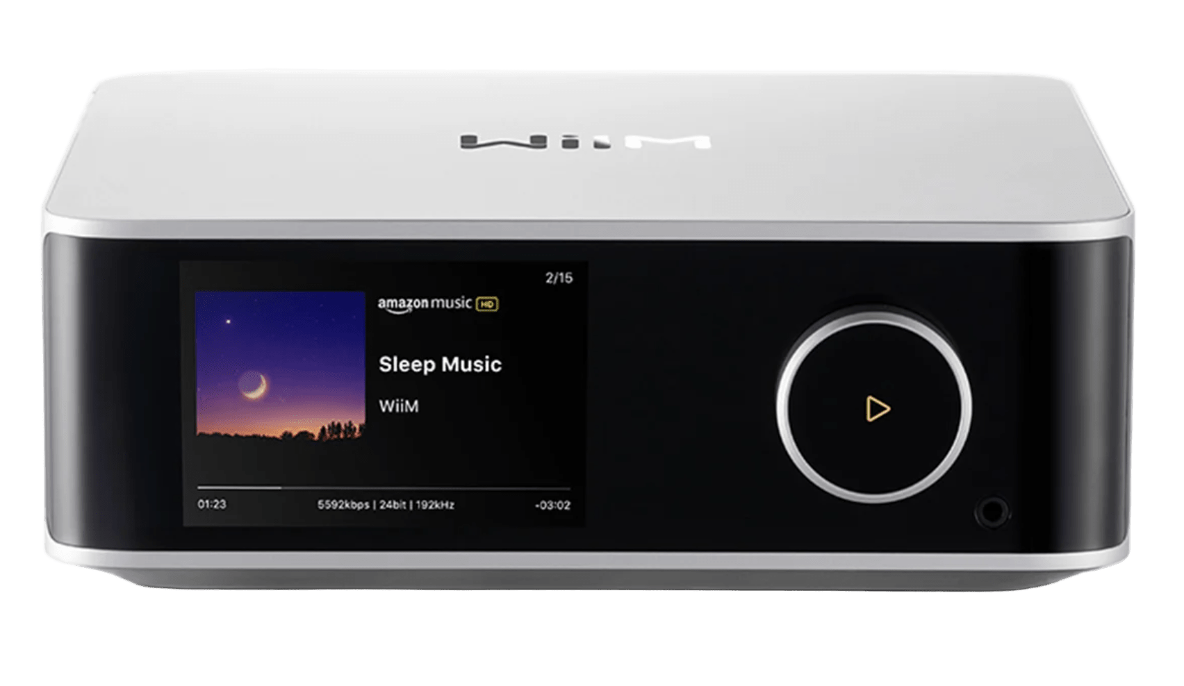 WiiM Ultra Wireless Audio Streamer in silver, front