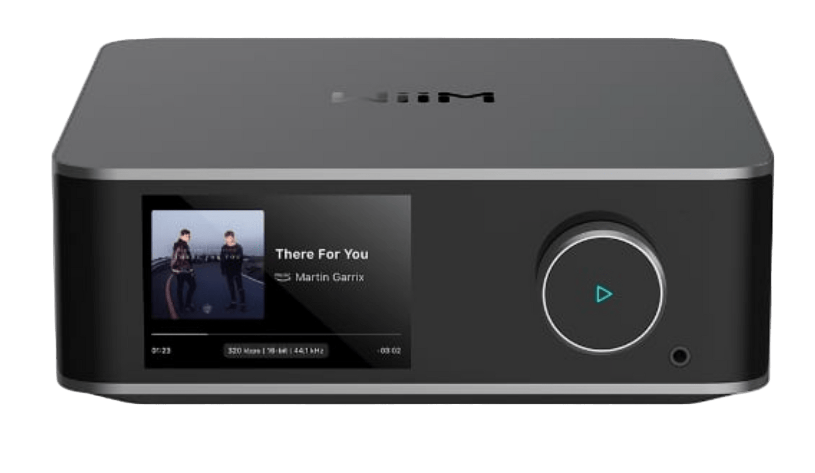 WiiM Ultra Wireless Audio Streamer in space grey, front