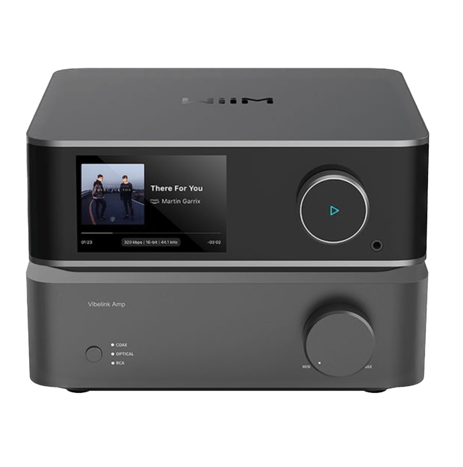 WiiM Vibelink Power Amplifier with Ultra Audio Streamer, stacked